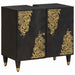 Vaskeskap med lagring Svart 62 x 33 x 58 cm Massiv mango tre