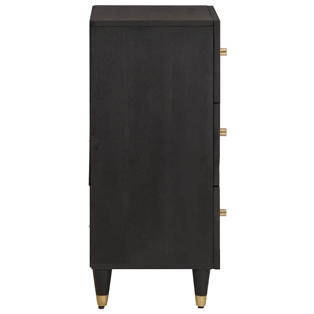Serviesskap med skuff Svart 40 x 33 x 75 cm Massiv mango tre