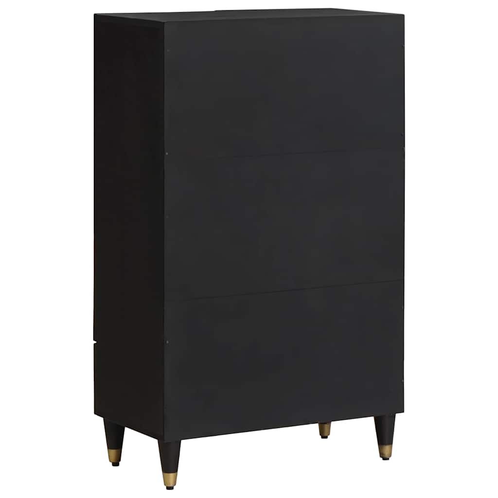 Høyskap Svart 60 x 33 x 100 cm Massiv mango tre