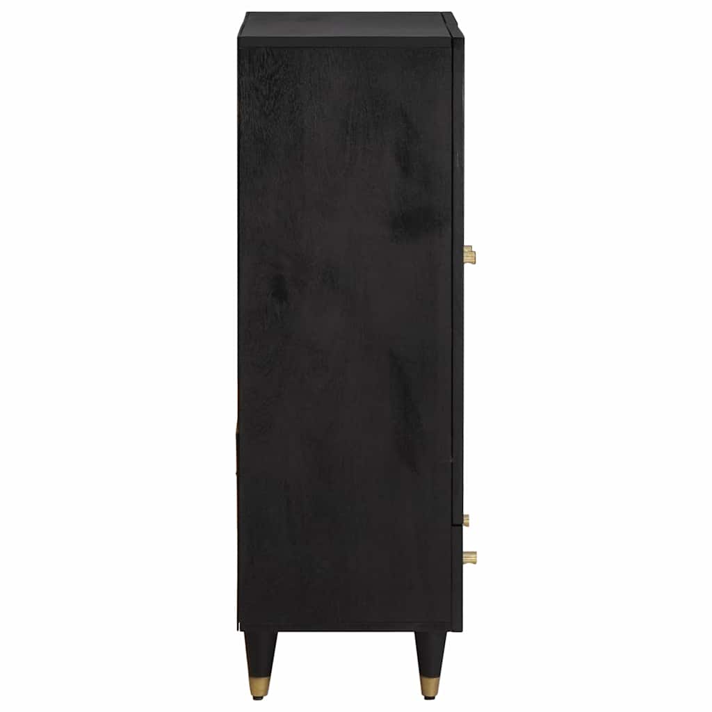 Høyskap Svart 60 x 33 x 100 cm Massiv mango tre