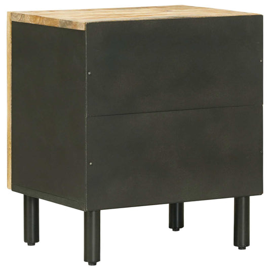 Nattbord 2 stk. Naturlig 40 x 33 x 46 cm Massiv mango tre