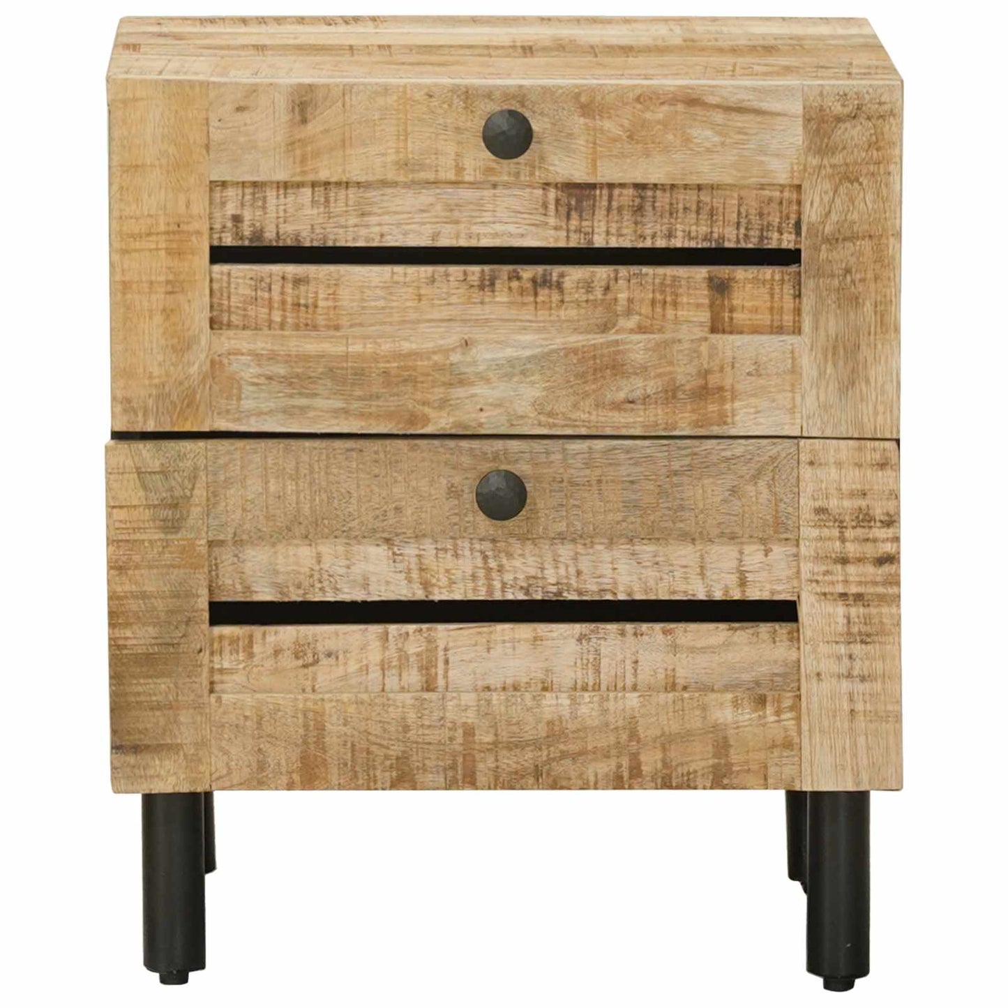 Nattbord 2 stk. Naturlig 40 x 33 x 46 cm Massiv mango tre