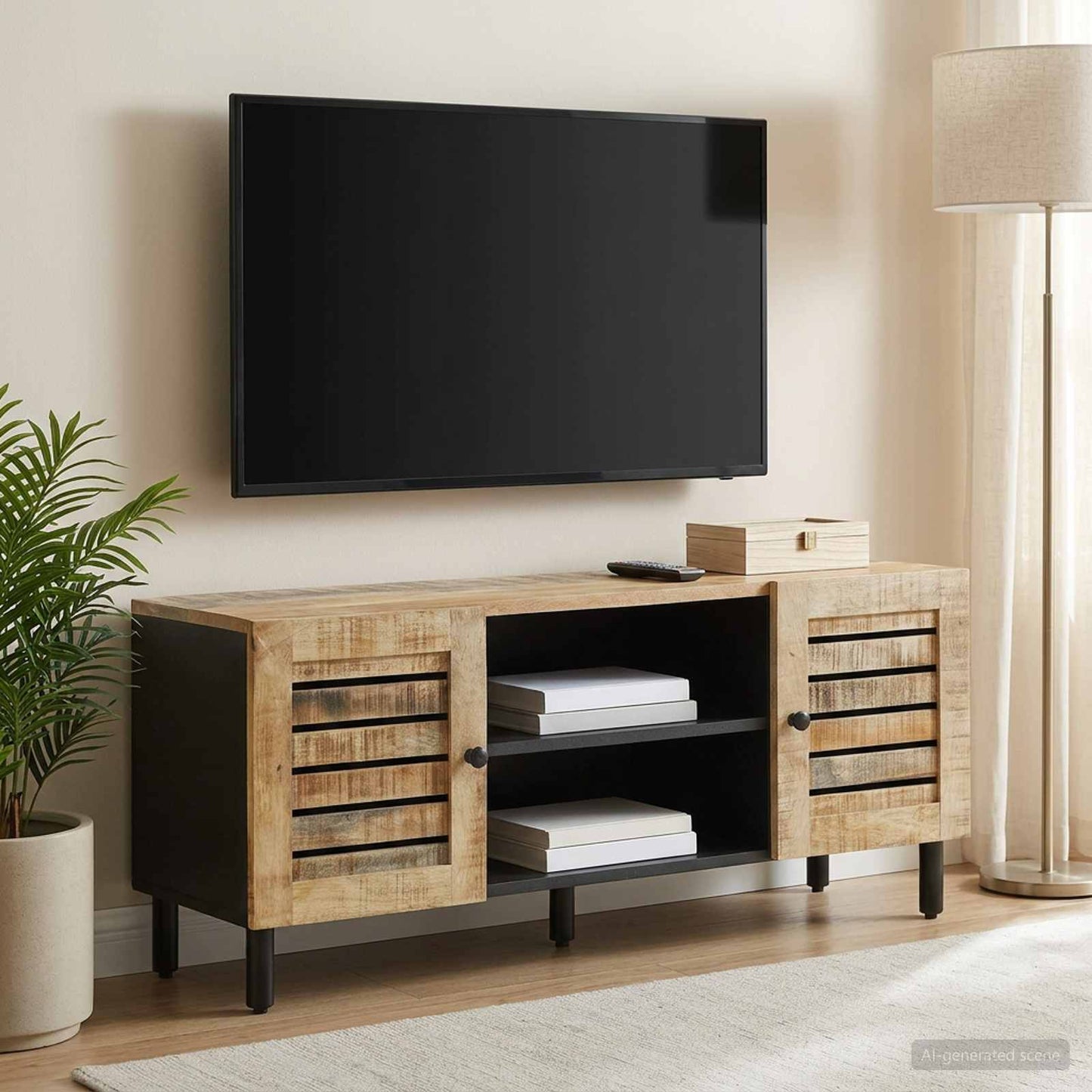 Oppbevaringsskap Naturlig 105 x 33 x 46 cm Massiv mango tre