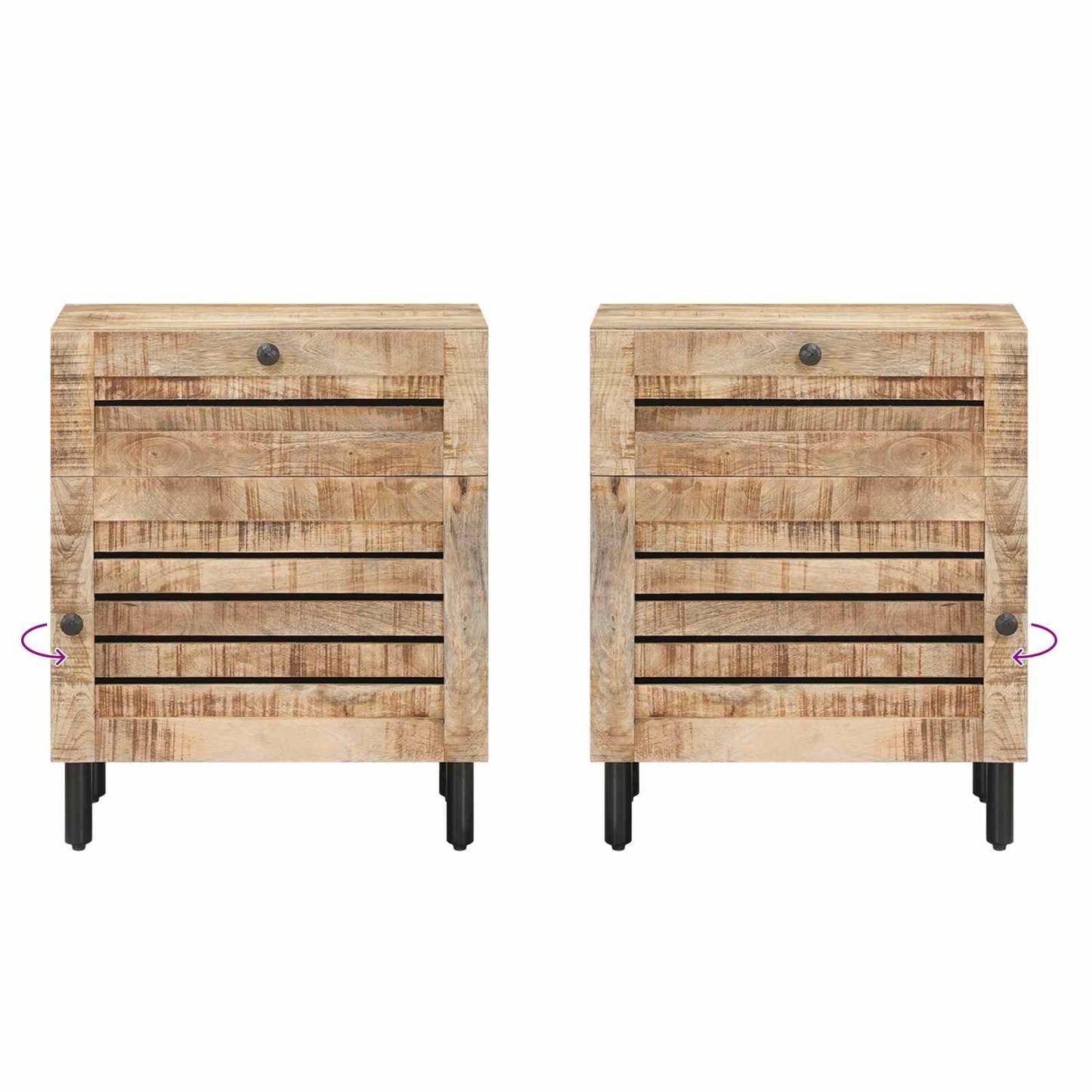 Nattbord Naturlig 50 x 33 x 60 cm Massiv mango tre