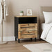 Nattbord Brun og svart 50 x 33 x 60 cm Massiv mango tre