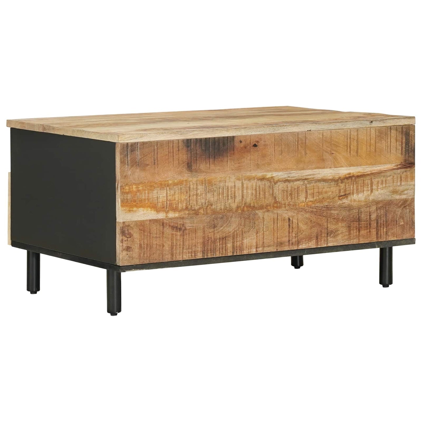 Kaffebord Brun og svart 80 x 54 x 40 cm Massiv mango tre