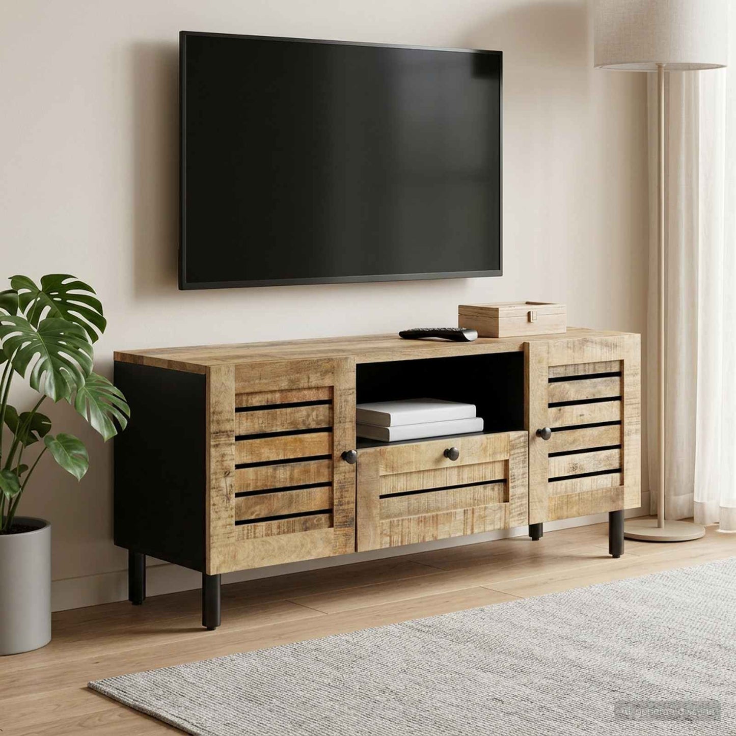 Oppbevaringsskap Naturlig 105 x 33 x 46 cm Massiv mango tre