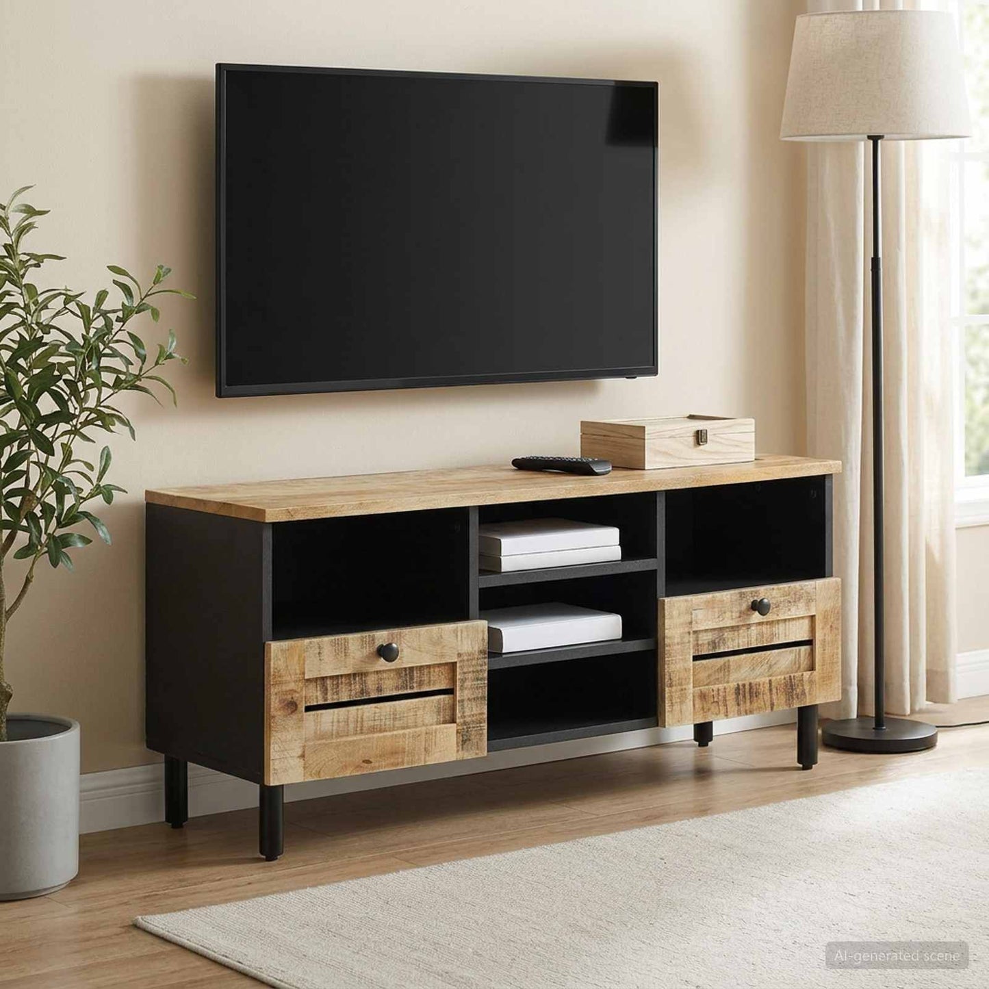 Oppbevaringsskap Naturlig 100 x 33 x 46 cm Massiv mango tre