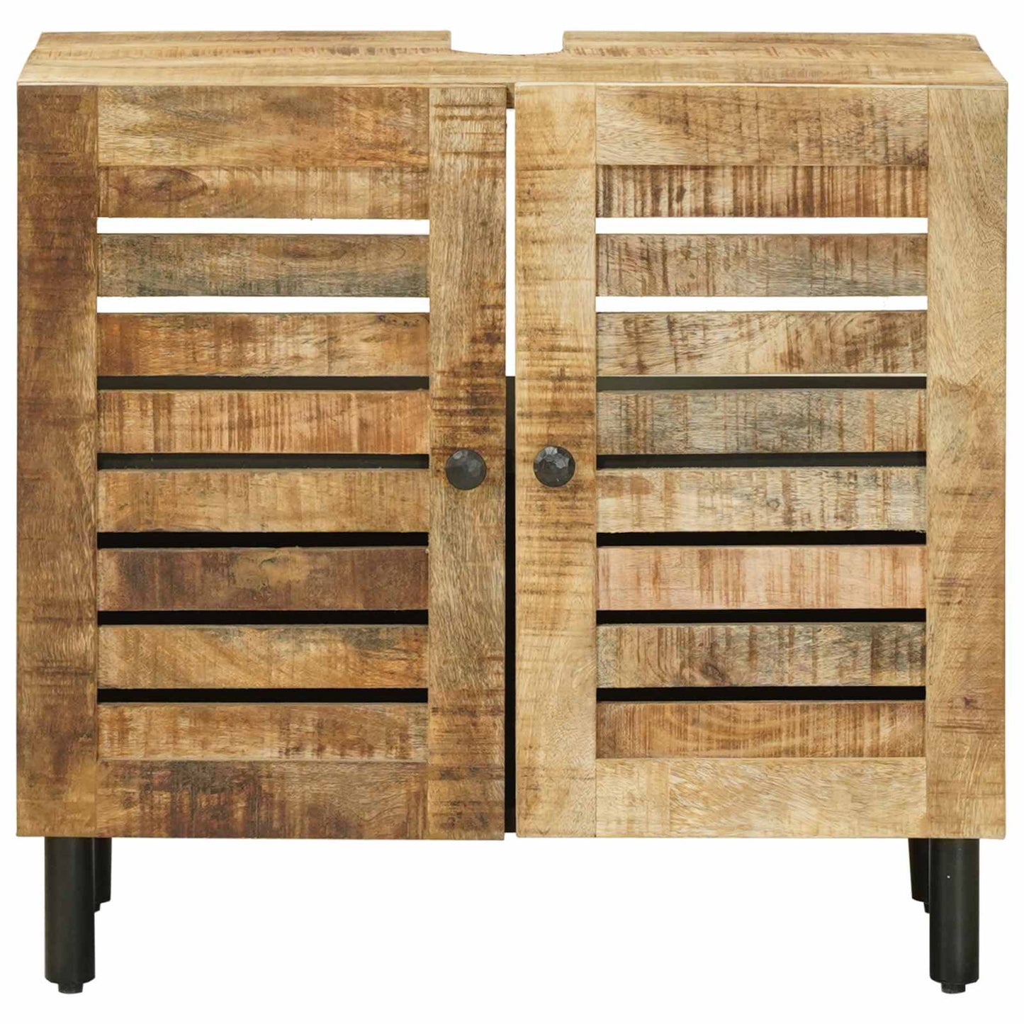 Vaskeskap Brun og svart 62 x 33 x 58 cm Massiv mango tre