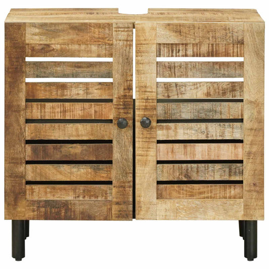 Vaskeskap Brun og svart 62 x 33 x 58 cm Massiv mango tre