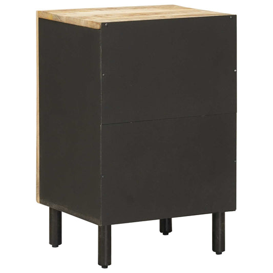Baderomsskap Brun og svart 38 x 33,5 x 58 cm Massiv mango tre