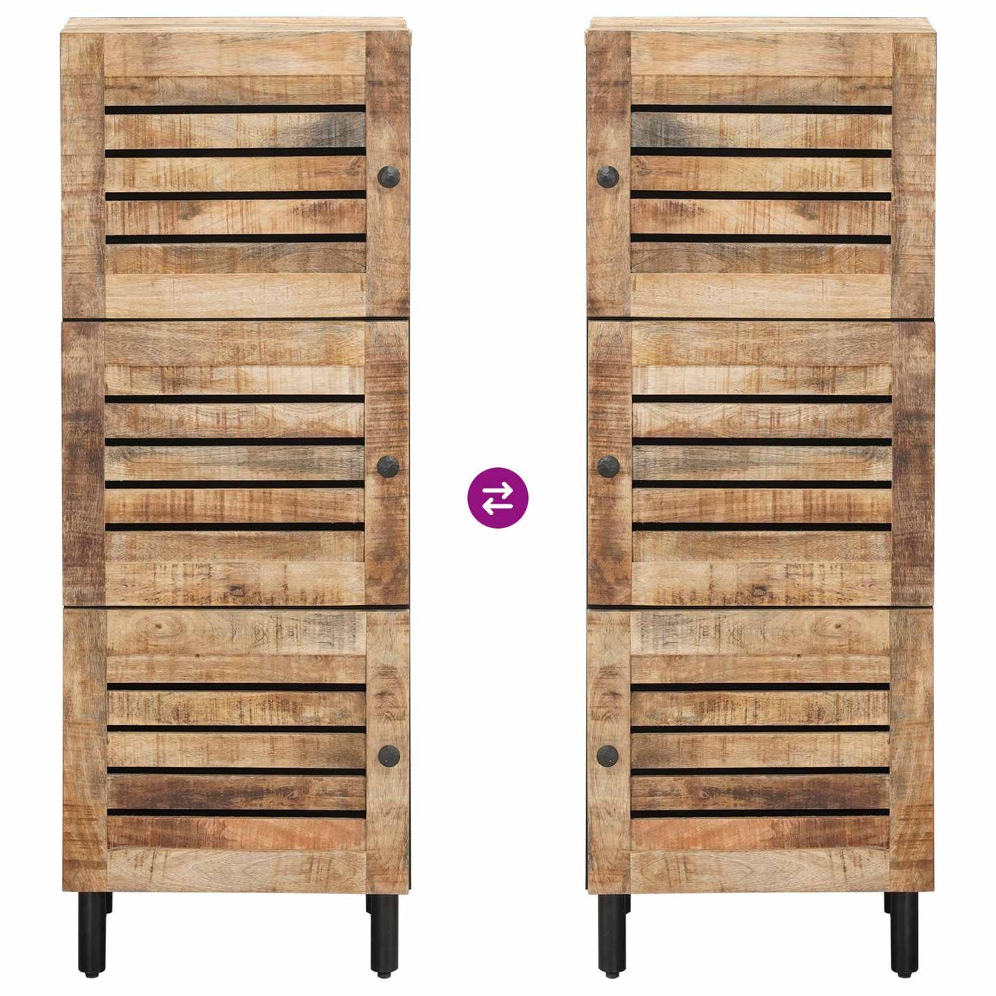 Oppbevaringsskap Naturlig 40 x 33 x 110 cm Massiv mango tre