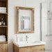 Speil Veggmontert med speil Brun og svart 70 x 50 x 3 cm Glass
