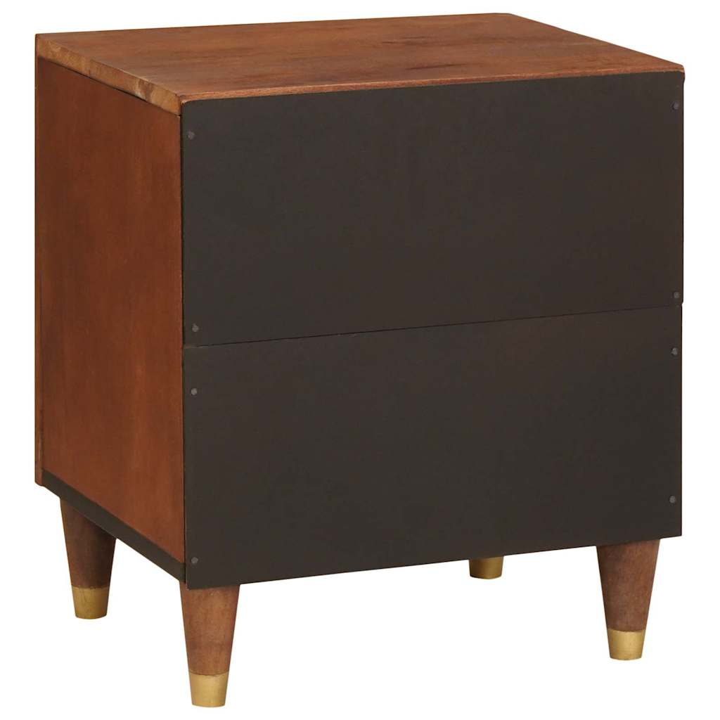 Nattbordskap 2 pcs Brun 40 x 33,5 x 46 cm Massivt akasietre