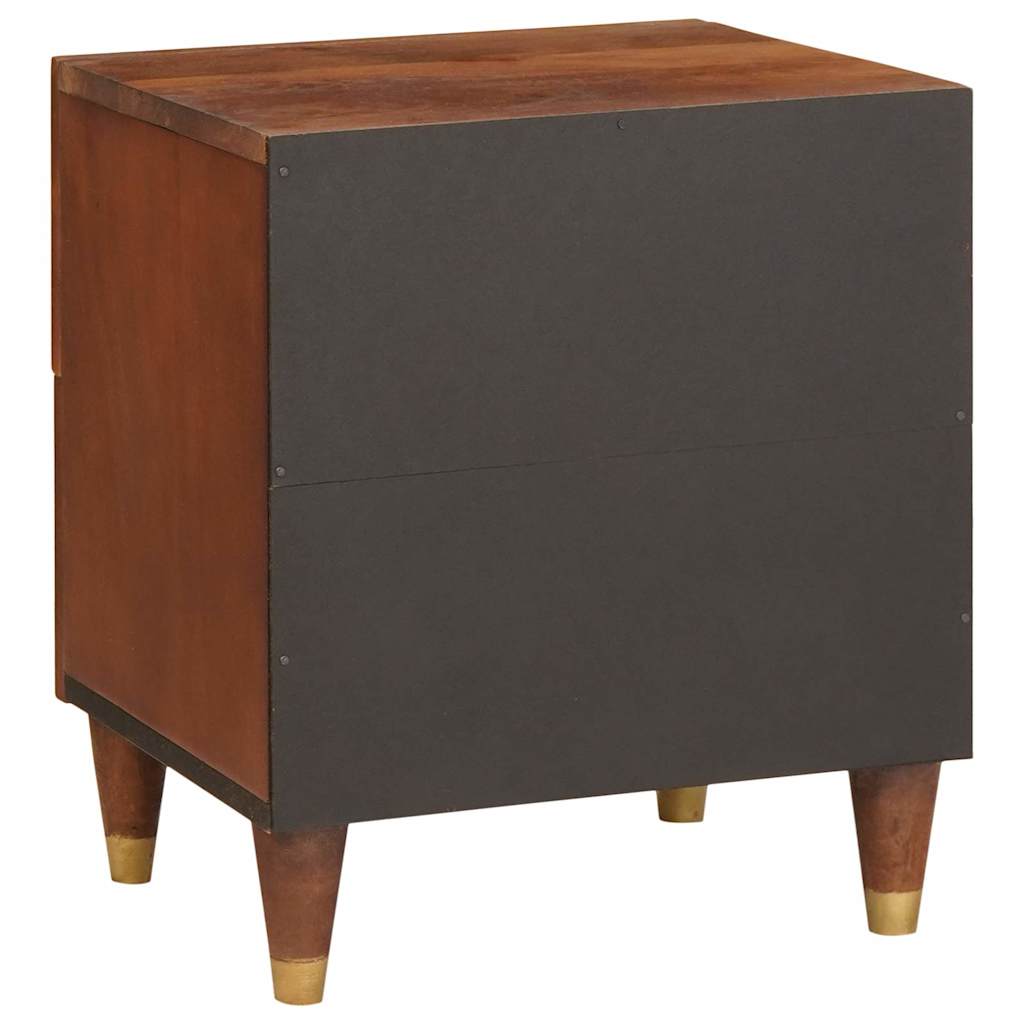 Nattbordskap 2 pcs Brun 40 x 33,5 x 46 cm Massivt akasietre