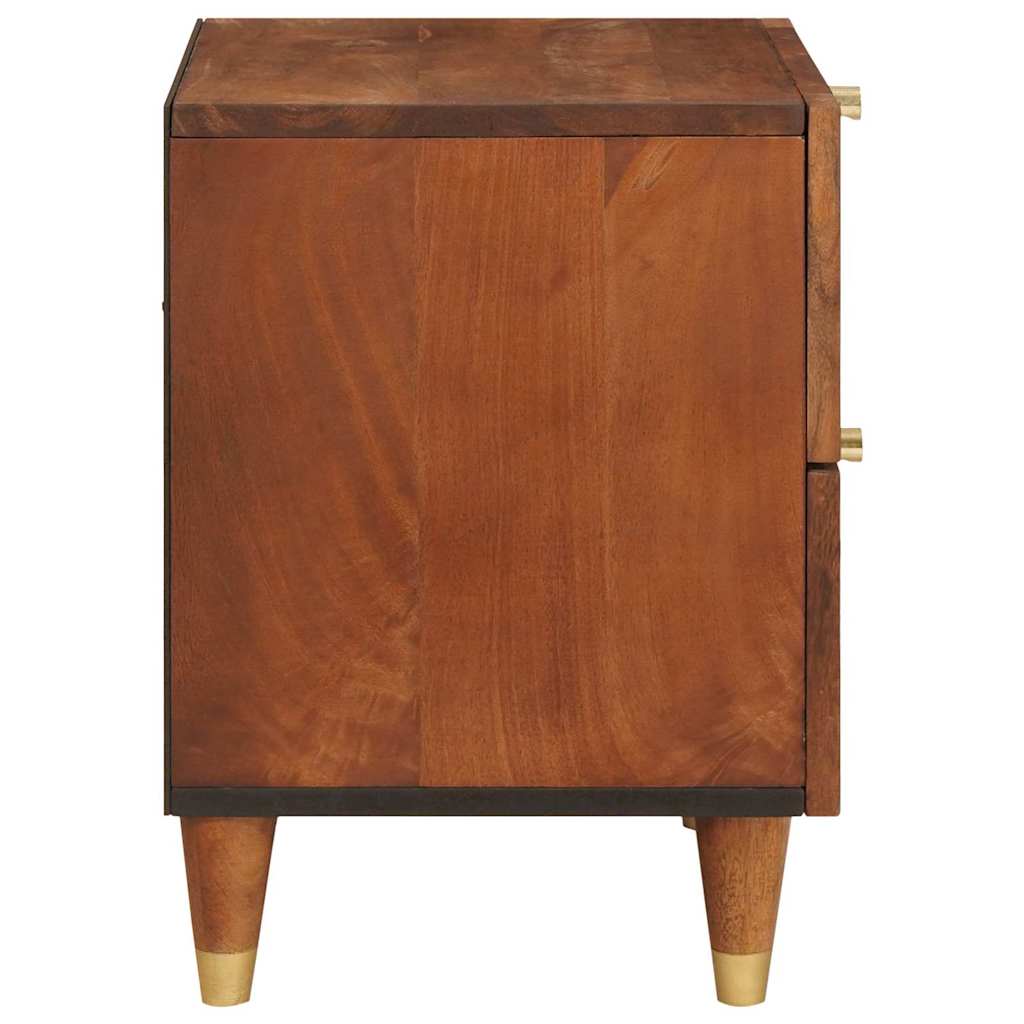 Nattbordskap 2 pcs Brun 40 x 33,5 x 46 cm Massivt akasietre