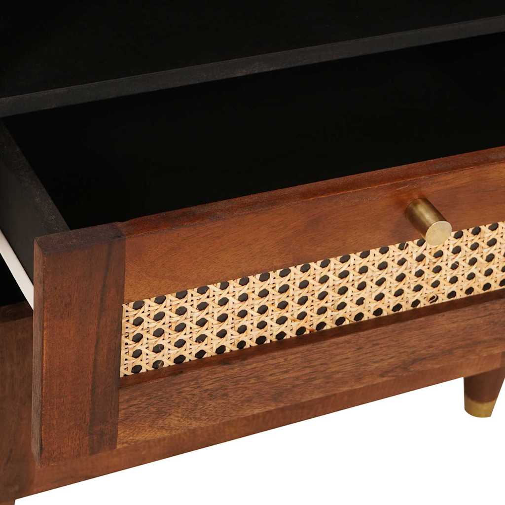 Nattbord Brun 50 x 33 x 60 cm Flette og solid mango tre