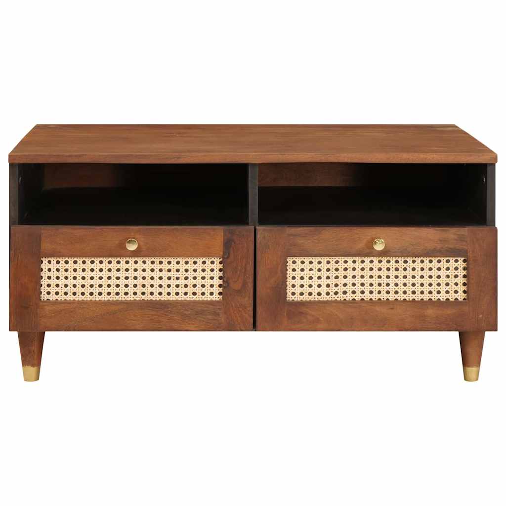 Kaffebord med skuff 80 x 54 x 40 cm Massiv mango tre