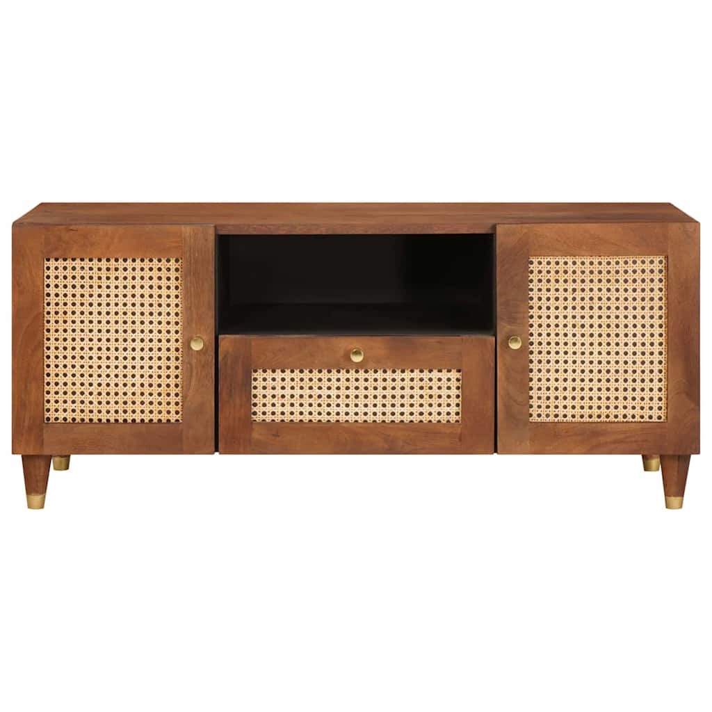 TV-skap med skuff Brun 105 x 33,5 x 46 cm Massiv mango tre
