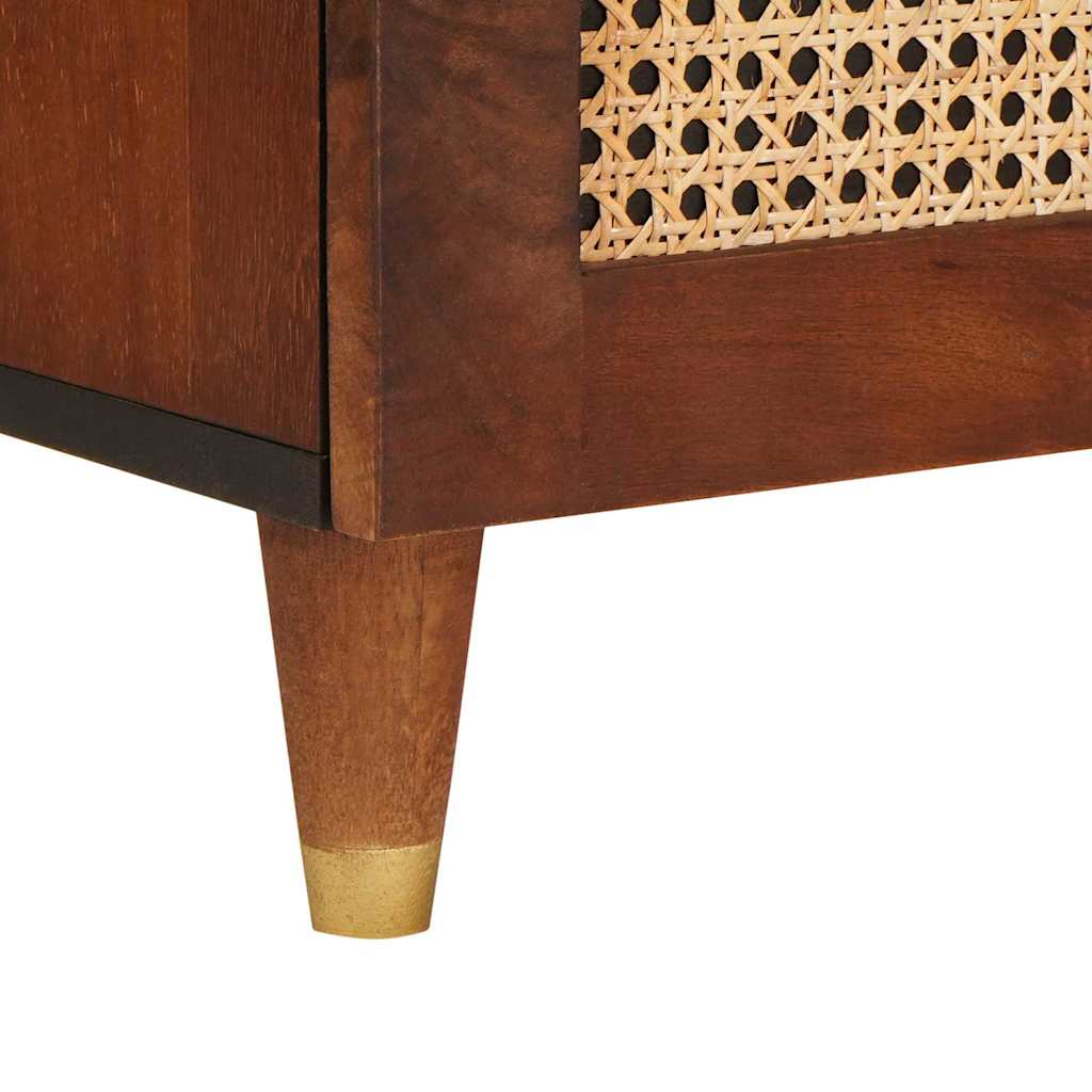 TV-skap med skuff Brun 80 x 33,5 x 46 cm Massiv mango tre