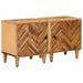 Nattbord 2 pcs Brun 40 x 33,5 x 46 cm Massiv mango tre