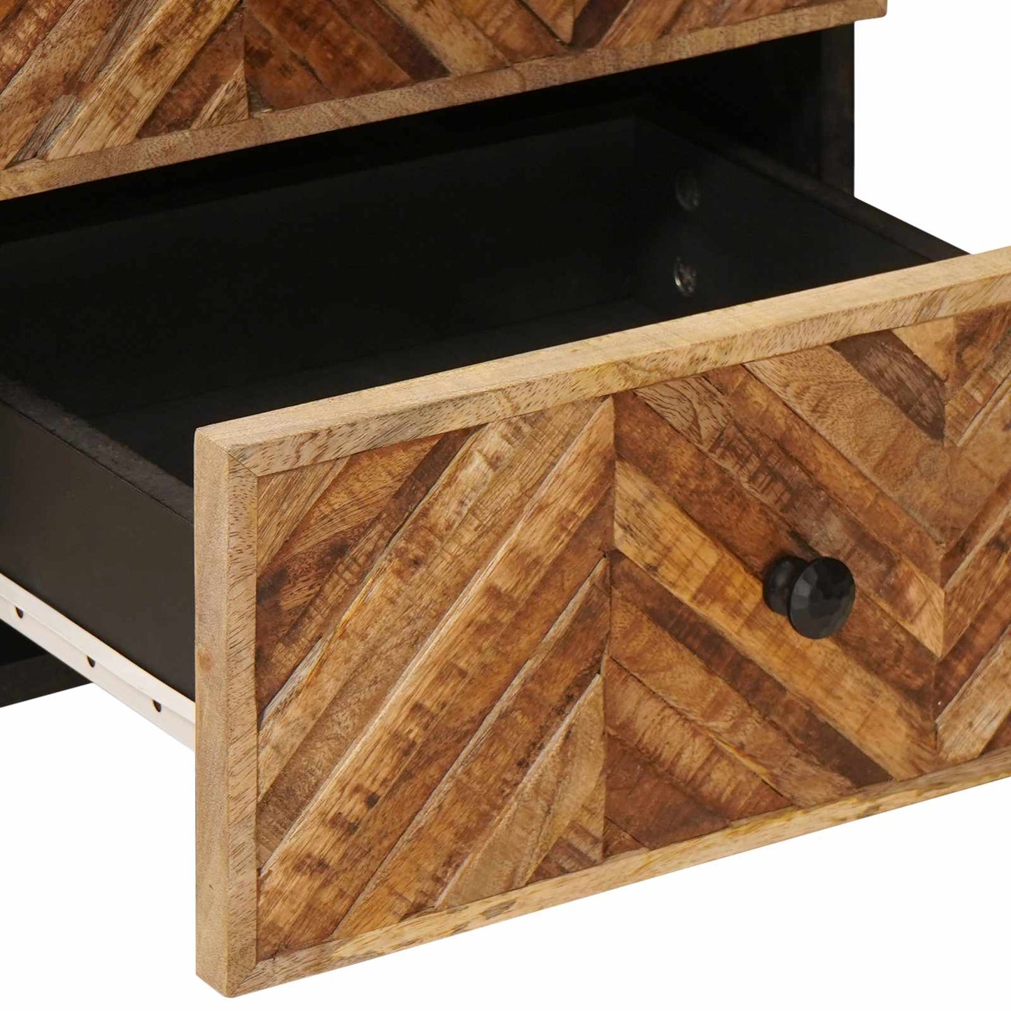 Nattbord 2 pcs Brun 40 x 33,5 x 46 cm Massiv mango tre