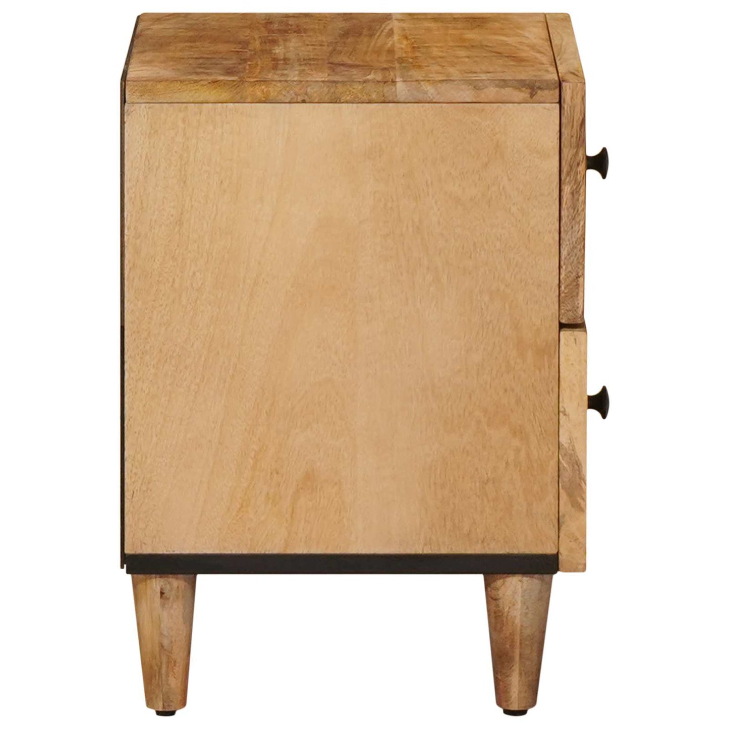 Nattbord 2 pcs Brun 40 x 33,5 x 46 cm Massiv mango tre
