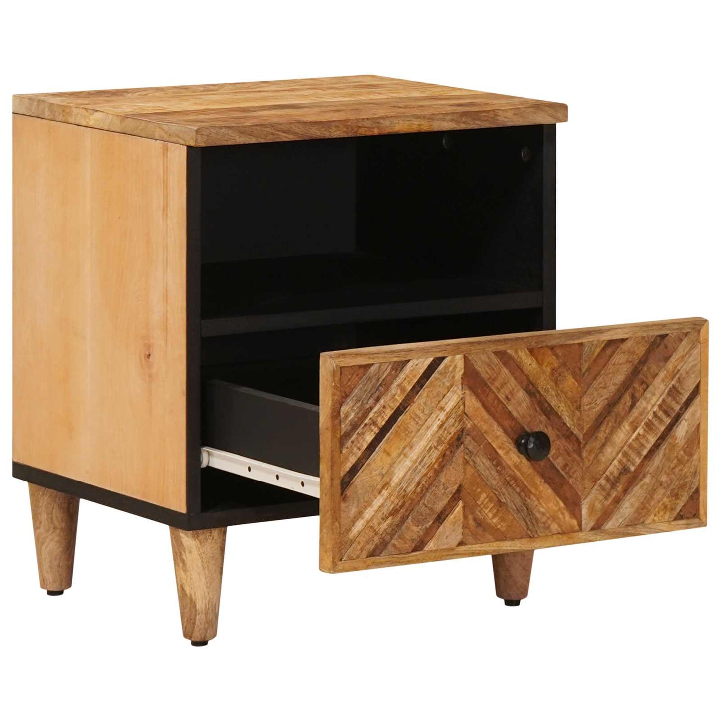 Nattbord 2 pcs Brun 50 x 33 x 60 cm Massiv mango tre