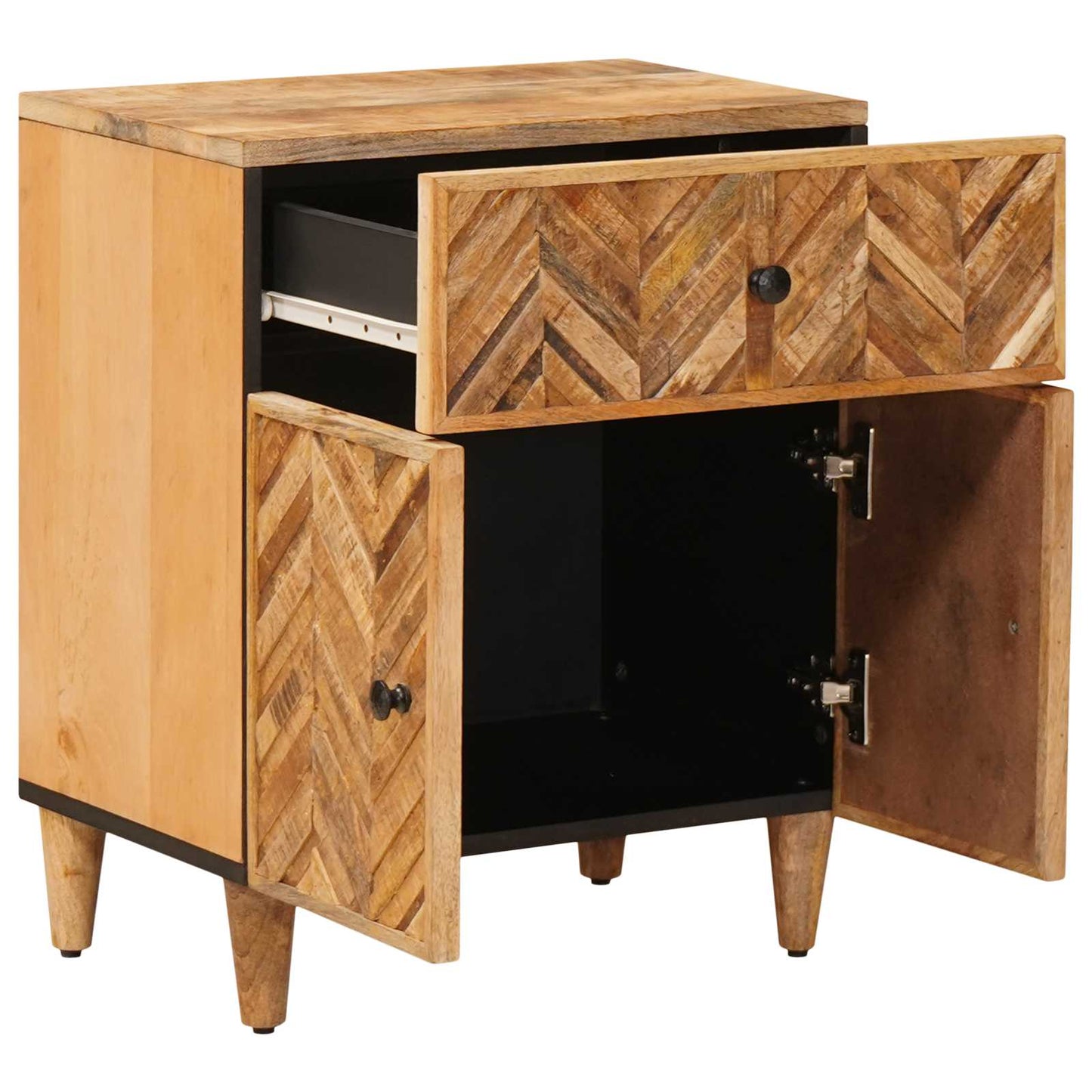 Nattbord med skuff Brun 50 x 33 x 60 cm Massiv mango tre