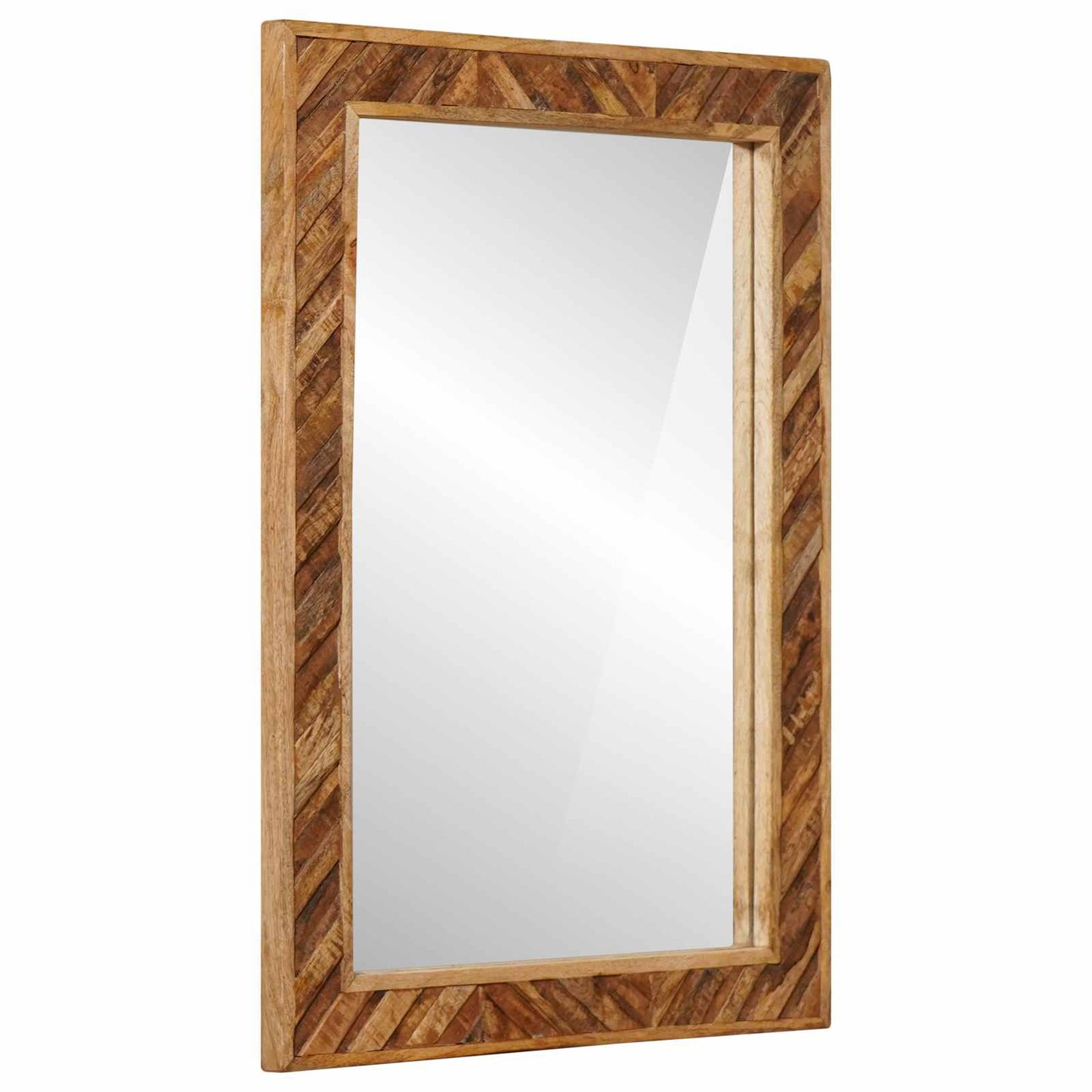 Speil Veggmontert med speil Brun 70 x 50 x 3 cm Glass