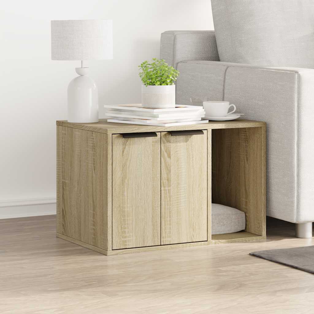 Skap til kattetoalett sonoma eik 60x40x40 cm konstruert tre vidaXL