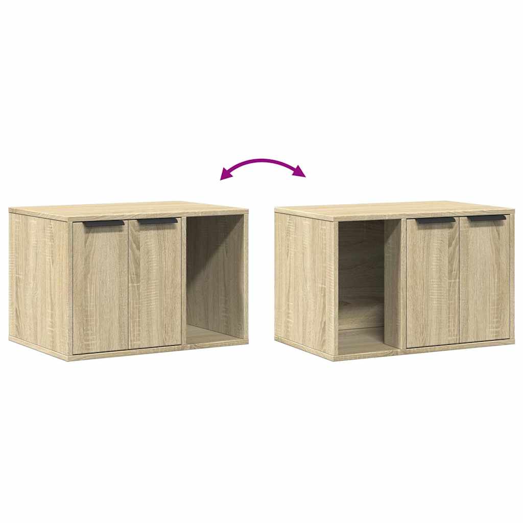 Skap til kattetoalett sonoma eik 60x40x40 cm konstruert tre vidaXL