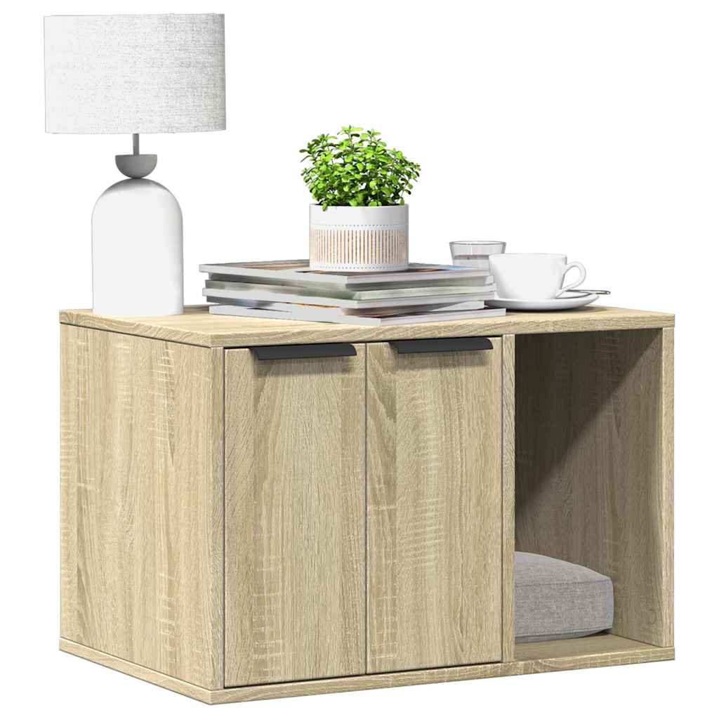 Skap til kattetoalett sonoma eik 60x40x40 cm konstruert tre vidaXL