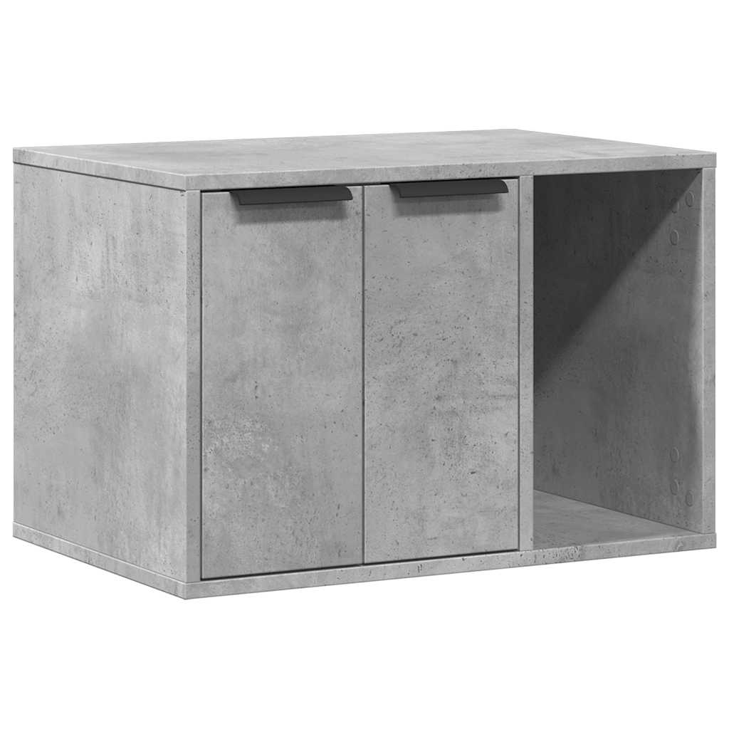 Skap til kattetoalett betonggrå 60x40x40 cm konstruert tre vidaXL