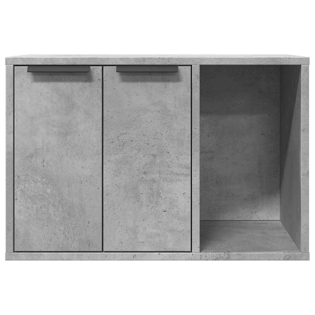 Skap til kattetoalett betonggrå 60x40x40 cm konstruert tre vidaXL