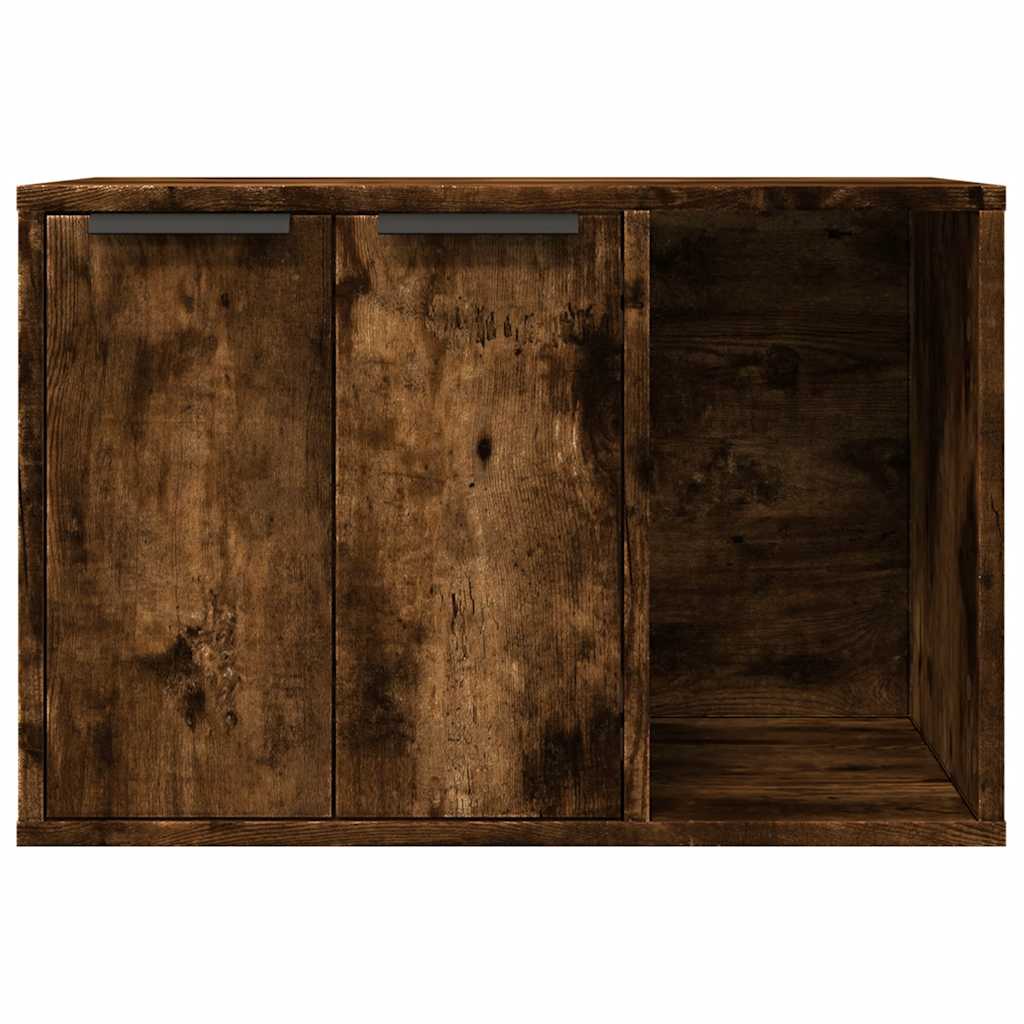 Skap til kattetoalett røkt eik 60x40x40 cm konstruert tre vidaXL
