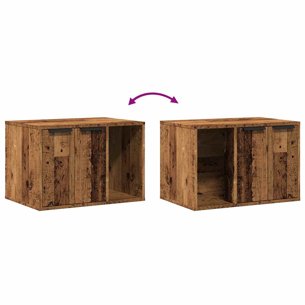 Skap til kattetoalett gammelt tre 60x40x40 cm konstruert tre vidaXL