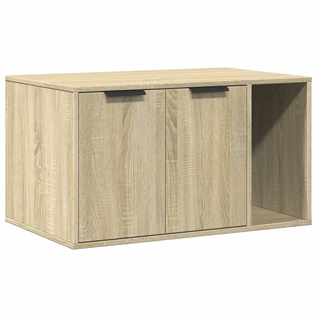 Skap til kattetoalett sonoma eik 80x50x45 cm konstruert tre vidaXL