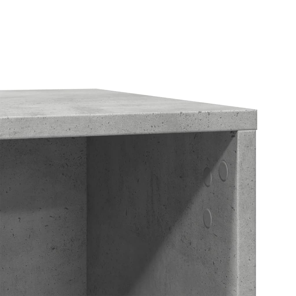 Skap til kattetoalett betonggrå 80x50x45 cm konstruert tre