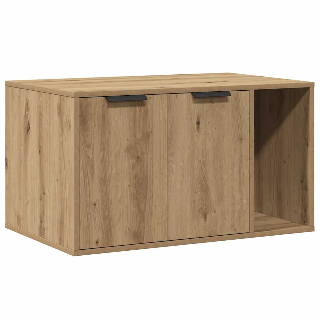 Skap til kattetoalett artisan eik 80x50x45 cm konstruert tre vidaXL