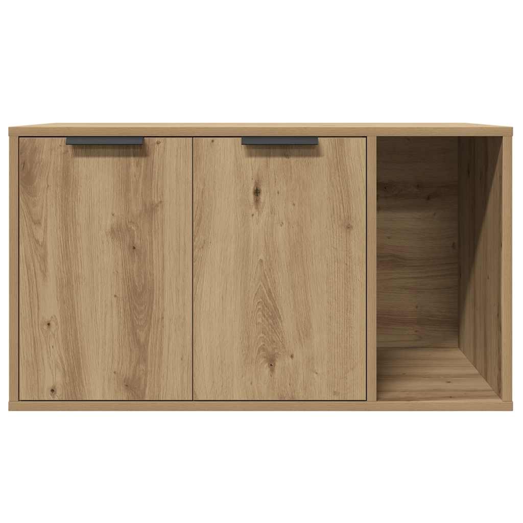 Skap til kattetoalett artisan eik 80x50x45 cm konstruert tre vidaXL