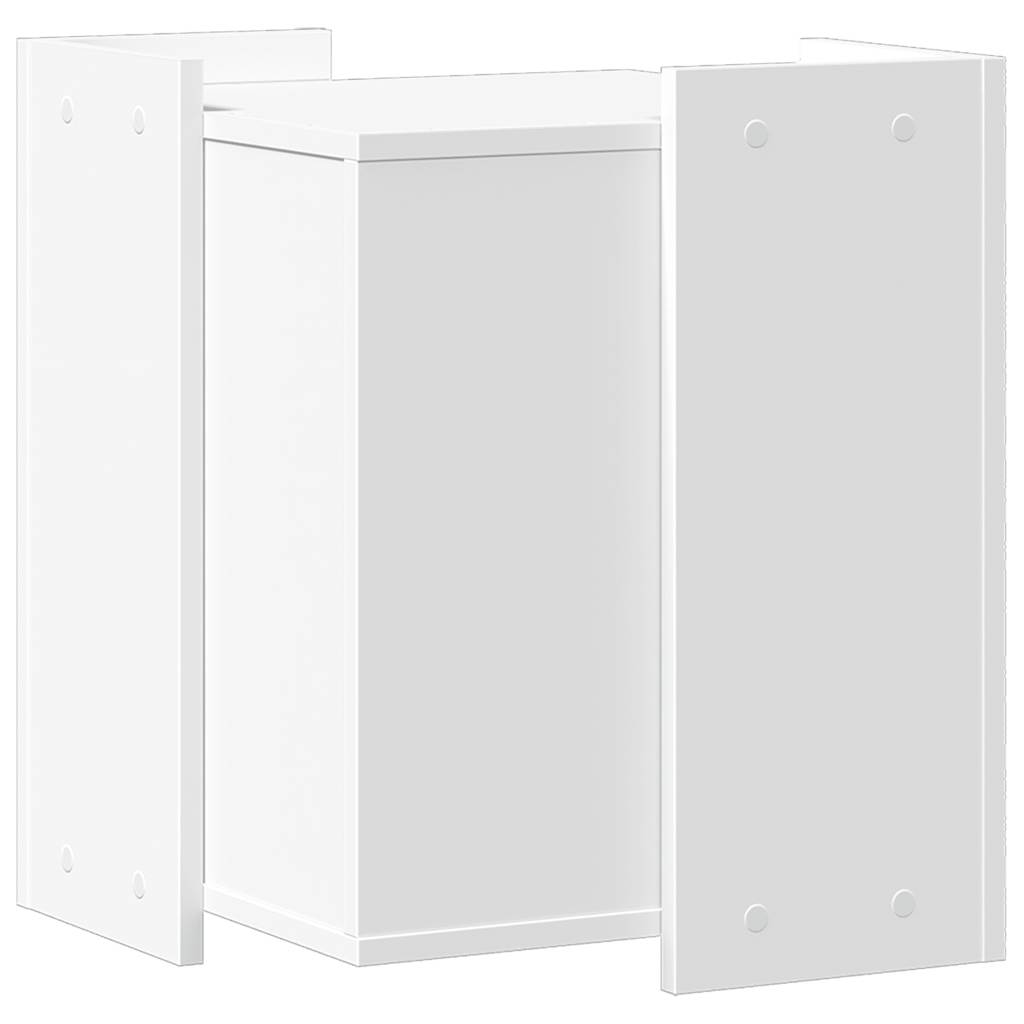 Skap til kattetoalett hvit 42x42x51 cm konstruert tre