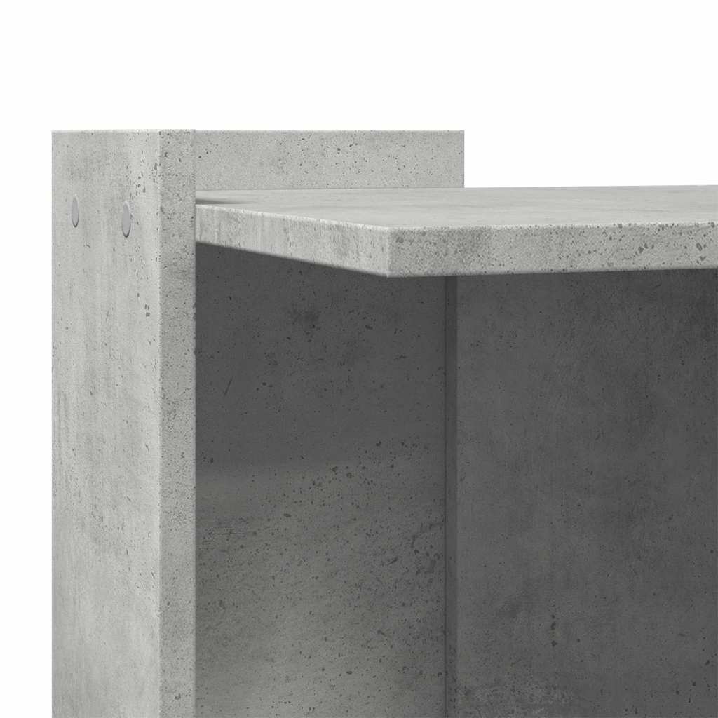 Skap til kattetoalett betonggrå 42x42x51 cm konstruert tre