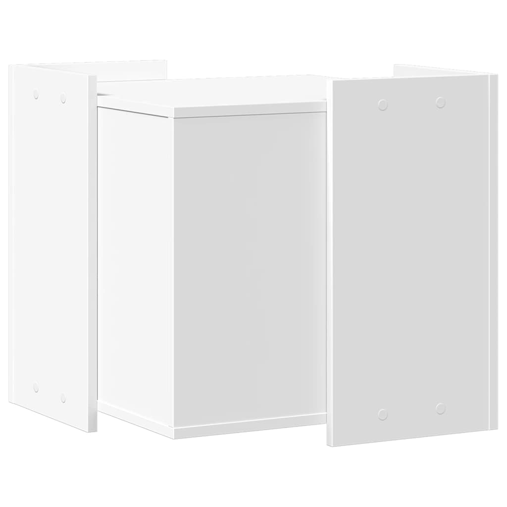 Skap til kattetoalett hvit 53x53x51 cm konstruert tre