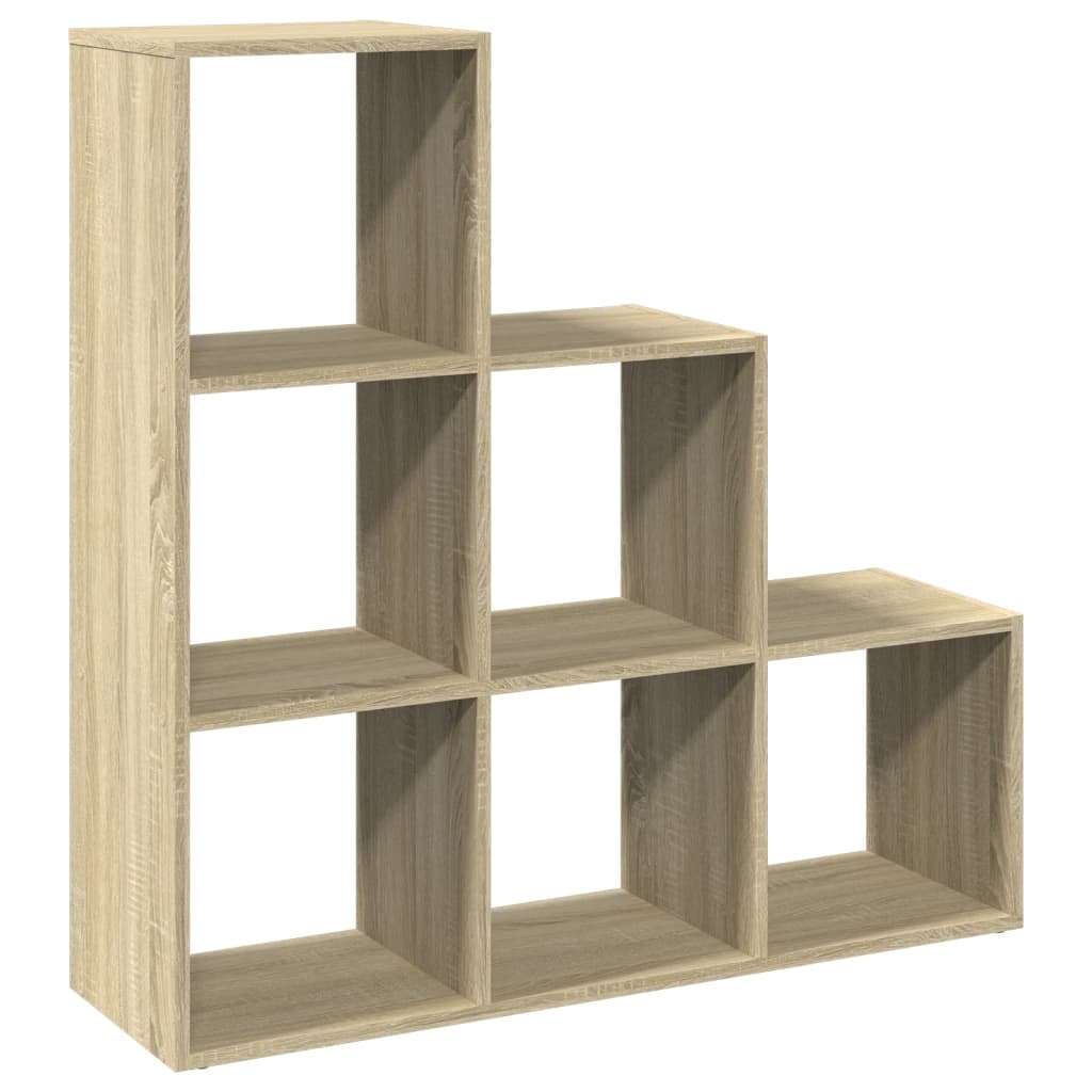 Romdeler bokhylle 3 lag sonoma eik 99x29x99 cm konstruert tre