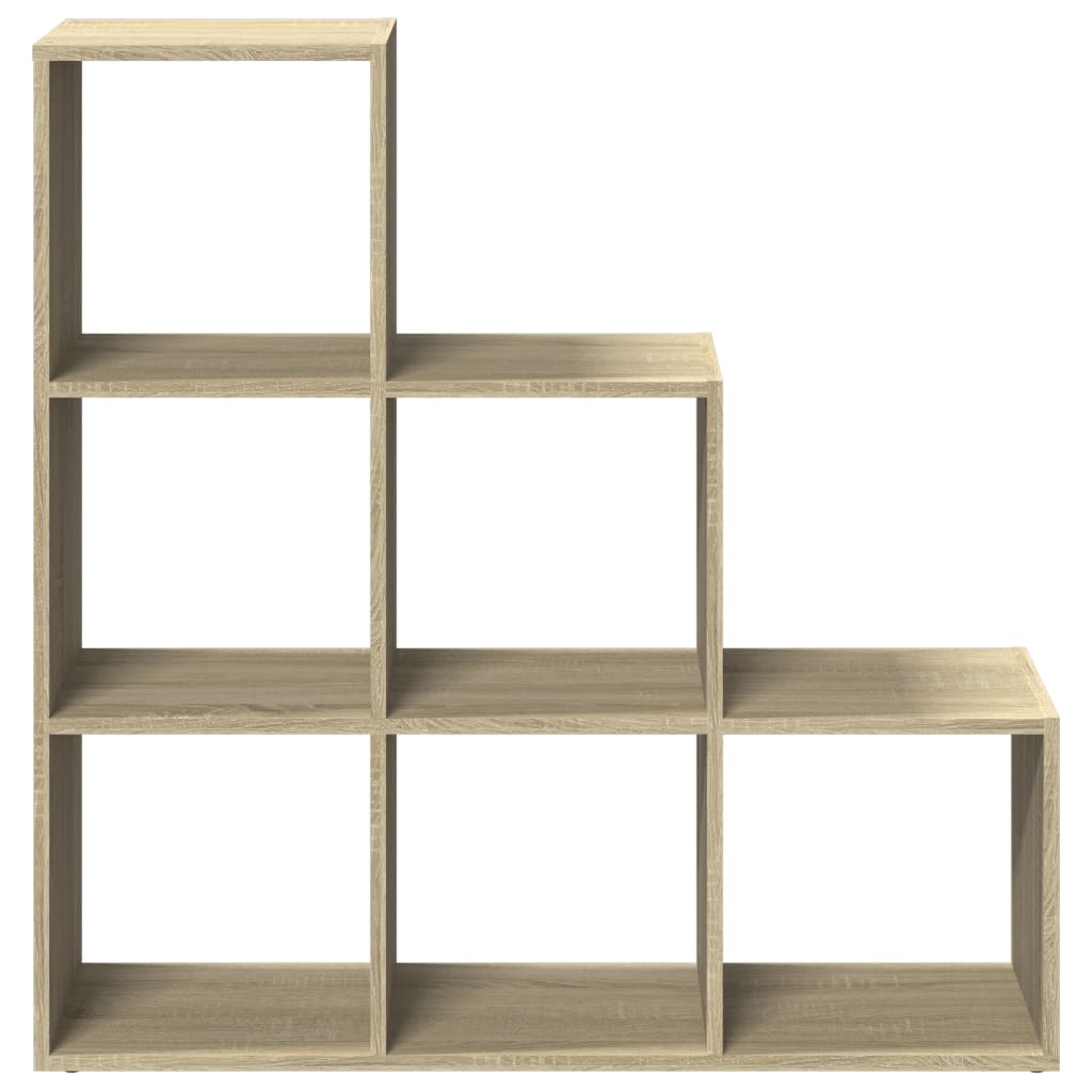 Romdeler bokhylle 3 lag sonoma eik 99x29x99 cm konstruert tre