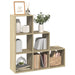 Romdeler bokhylle 3 lag sonoma eik 99x29x99 cm konstruert tre