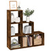 Romdeler bokhylle 3 etasjer svart 99x29x99 cm konstruert tre