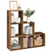 Romdeler bokhylle 3 lag gammelt eik 99x29x99 cm konstruert tre