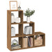 Romdeler bokhylle 3 lag artisan eik 99x29x99 cm konstruert tre